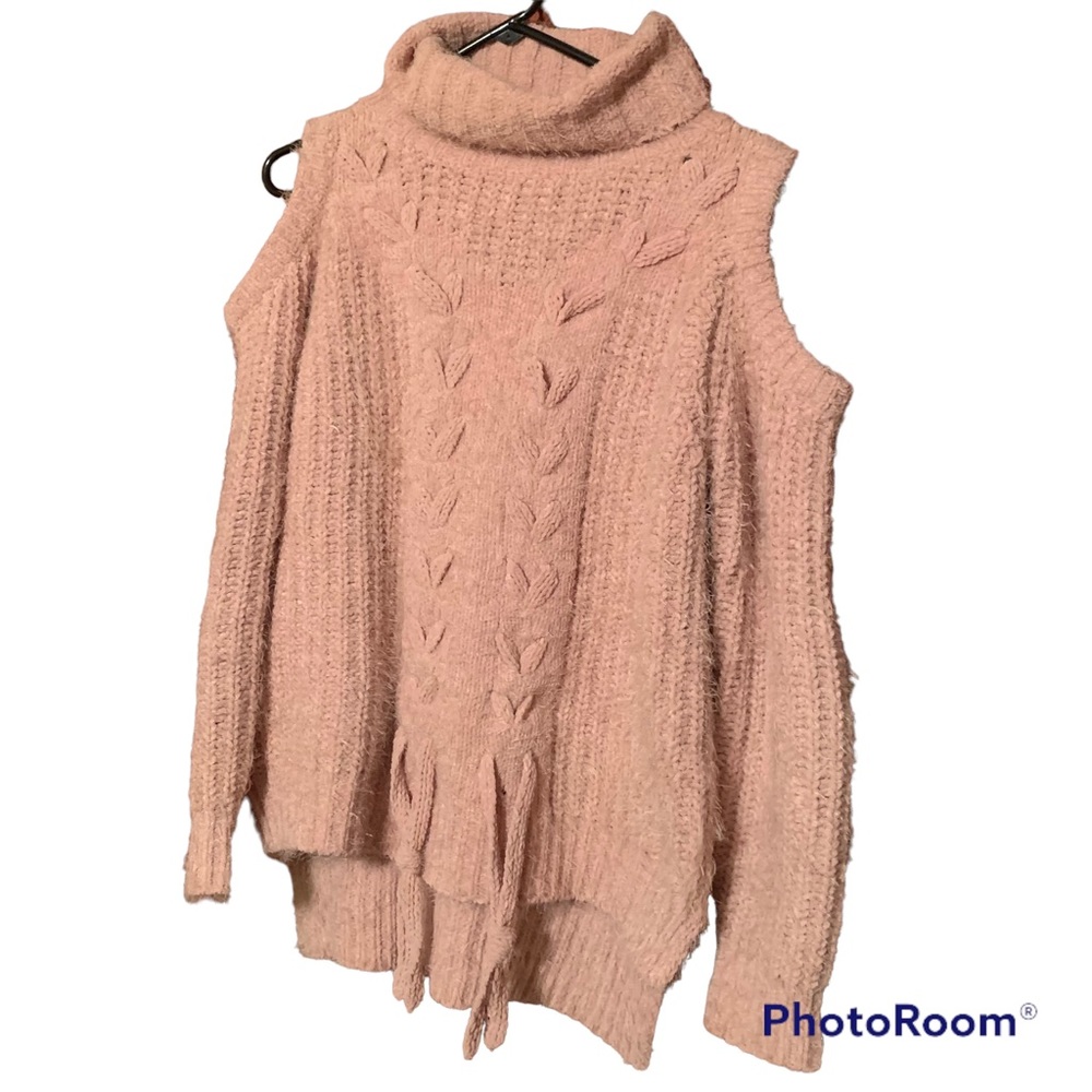 Dance & Marvel Cold Shoulder Sweater - Dusty Pink - Size S/M - EUC
